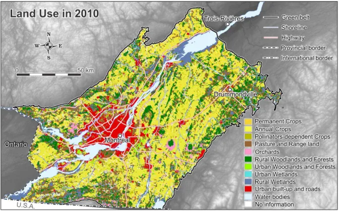 Figure 3.3. Characterization of the Land Use Cover of Greater Montreal     