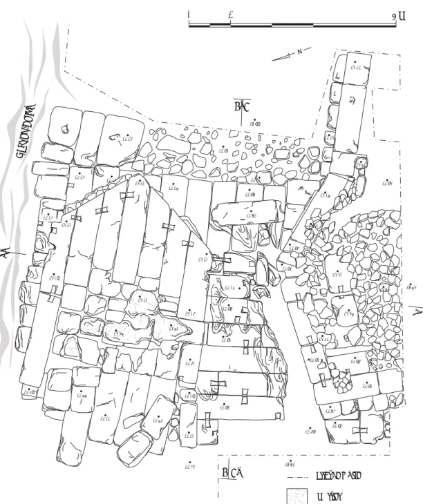 Fig. 9 – Plan de l’ensemble de l’aménagement, tel que dégagé en 2008 (© Mission de Ras Shamra, relevés E