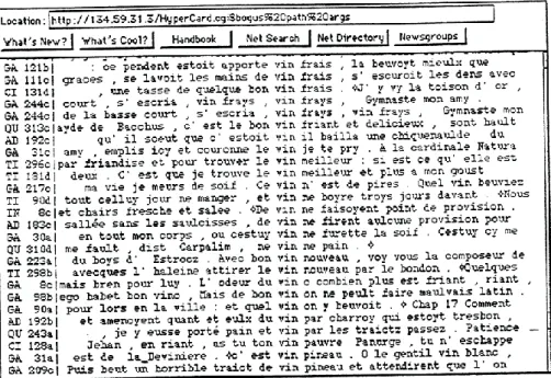 Figure 3. Concordance du mot  vin,  triée sur le contexte droit 