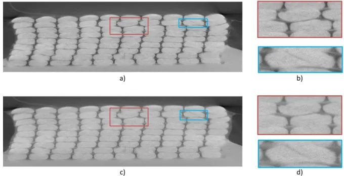Figure I.27: Extracted slice near the inlet uid during the dry state (a) and its corresponding zoomed view (b)