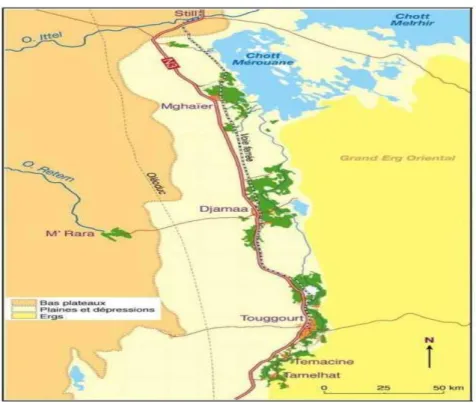 Fig. 20 : La situation géographique de la région djamaa 