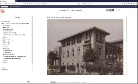 Figure 1 - L'organisation des fichiers du projet &#34;Hôtel particulier Saint Maurice&#34; 