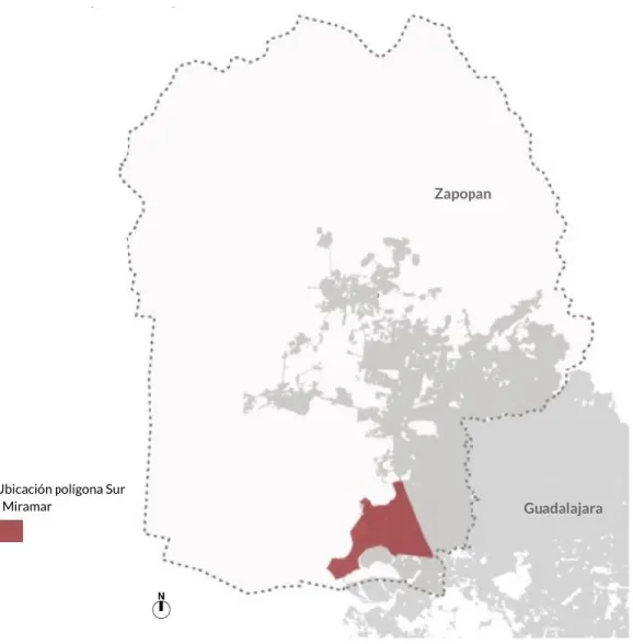 Figura 4:Polígonos de marginación en el municipio de Zapopan. © Gobierno de Zapopan y ONU-Hábitat, 2015