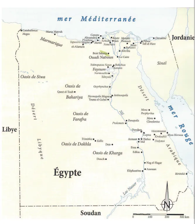 Fig. 1. Cartina generale dell’Egitto (Ballet 2012, p. XII). 
