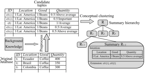 Figure 1.5: SaintEtiQ process applied to the Import relation
