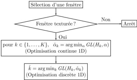 Fig. 1.2: Sch´ema bloc de l’algorithme d’estimation de profondeur GLDFD.