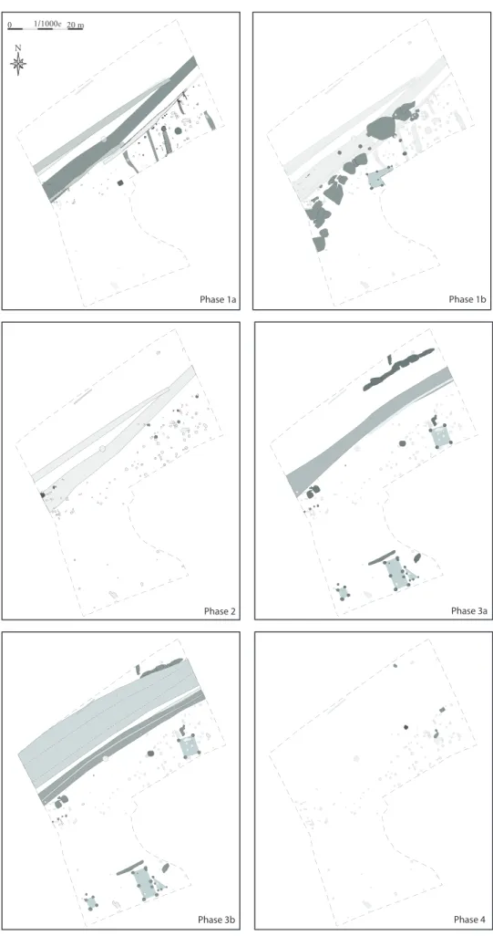 Fig. 1 : plan phasé de vestiges 