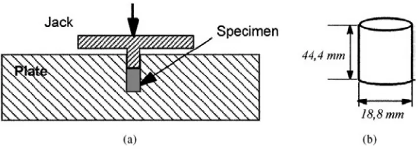 Figure 1. Principle of Bazant's oedometric test.