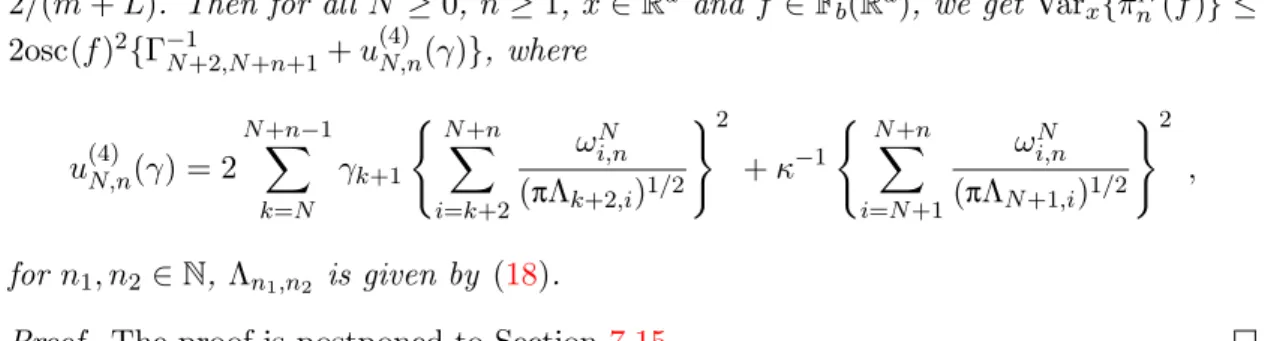 Table 8: Order of the step size γ ε > 0 and the number of iterations n ε ∈ N ∗ to get k δ x ⋆ R nγ ε ε − π k TV ≤ ε for ε > 0.