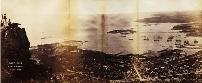 Figure 10: View of Port Louis Harbour from Signal Mountain in 1890-1920 
