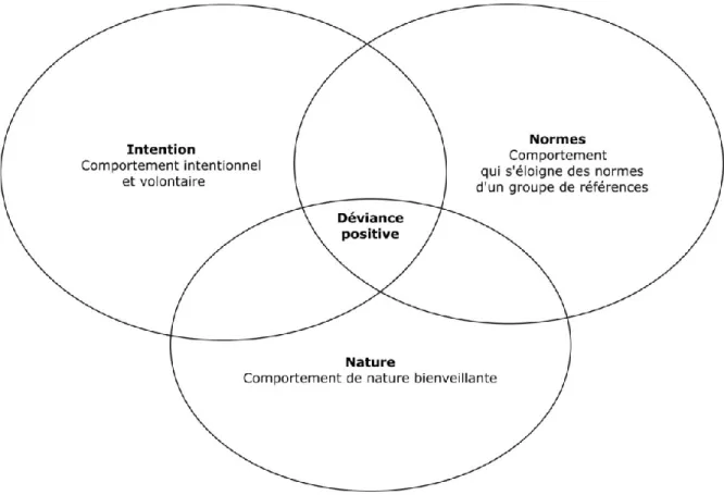 Figure 2 - Éléments pour évaluer le comportement de déviance positive  (Létourneau, Alderson, Caux, &amp; Richard, 2012©) 