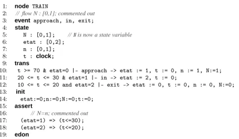 Figure 8. Train Timed Component with no Flow Variables