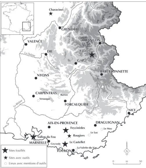 Fig. 1. Localisation des sites archéologiques.