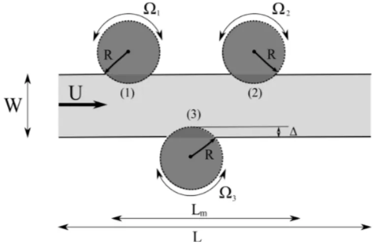 Figure 1 : Schematic illustration of the rotating arc-walls mixer.