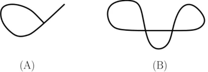 Figure 3. (A) shows an embedding (0, 1) → R 2 whose image is not a submani- submani-fold