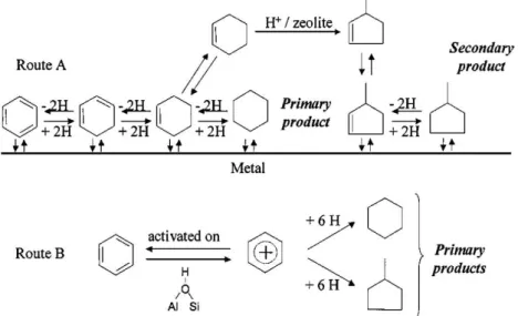 Fig. III.3 Schematic representation of Yang  et al . sulfur resistant hydrogenation catalyst  [112]