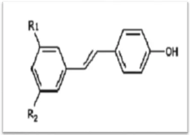 Figure 13 : Structure chimique de stilbène (Perret, 2001). 