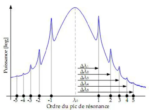 Figure 2.1 – Spectre présentant des résonances de Kelly.