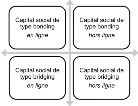 Figure 4 — Les quatre sphères du capital social selon Williams (2006) 