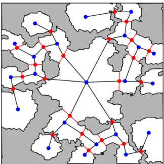 Figure 2: Mapping of a portion of a StarCraft map to a grid of build tiles.