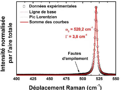 Figure 2.6 Spectre Raman d’une couche de l’encre AE1 séchées à 200 °C sous N 2 . 