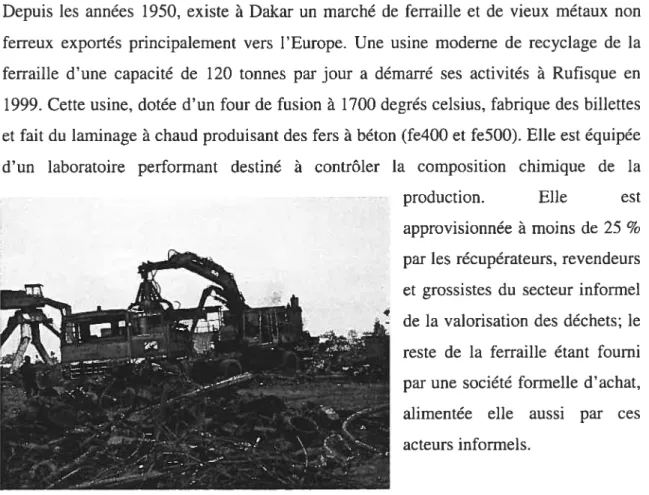 fig. 3 : Manutention dans l’usine de recyclage de ferraille