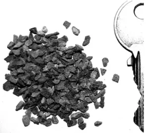 Fig. 1. Quartzite shale sand 2-2.5mm from Trois Vallées quarry  2. OEDOMETRIC TESTS ON CRUSHABLE SAND