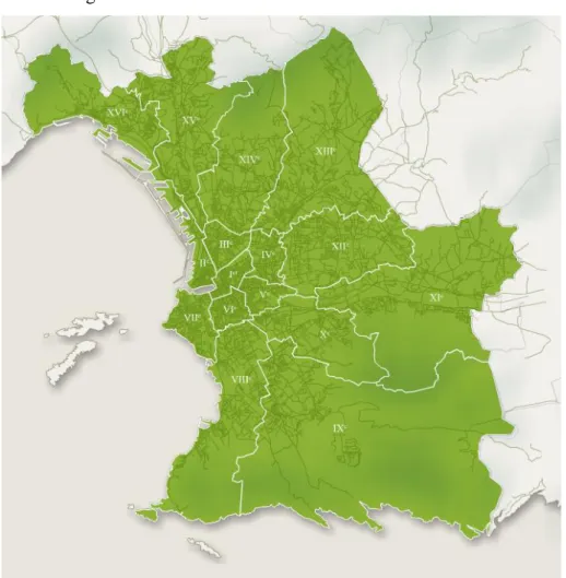 Figure 1 : les arrondissements de la ville de Marseille 