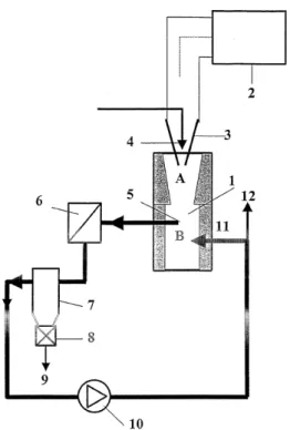 Figure 1 – Schéma du procédé triphasé pour la synthèse de nanostructures de carbone [12]