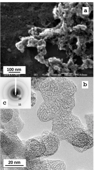Figure 4 –Texture « nanomousse » synthétisée par le procédé plasma hors-équilibre.  