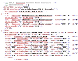 Fig 6 xml file to introduce the task parameters 