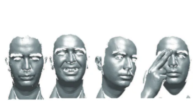 Fig. 1. Different challenges of 3D face recognition: