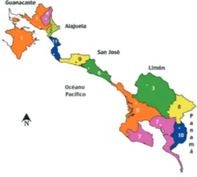 Figura 1. Mapa de la Provincia de Puntarenas Fuente: Página Web del Instituto Costarricense de Puertos 