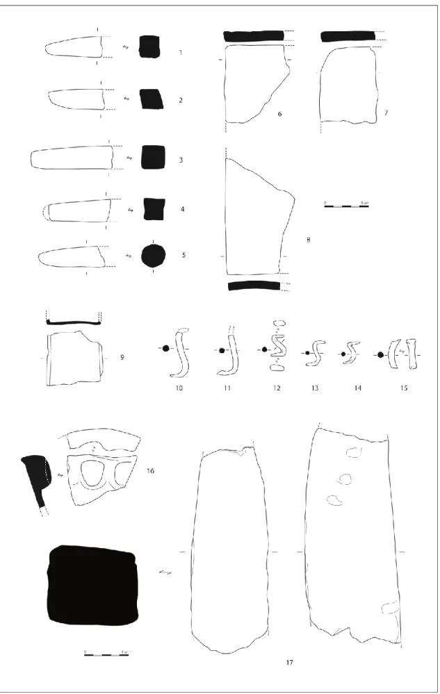 Figure 9 – Site de Cofreneau/Lomer à Pénestin, divers éléments de briquetages  (prospections B