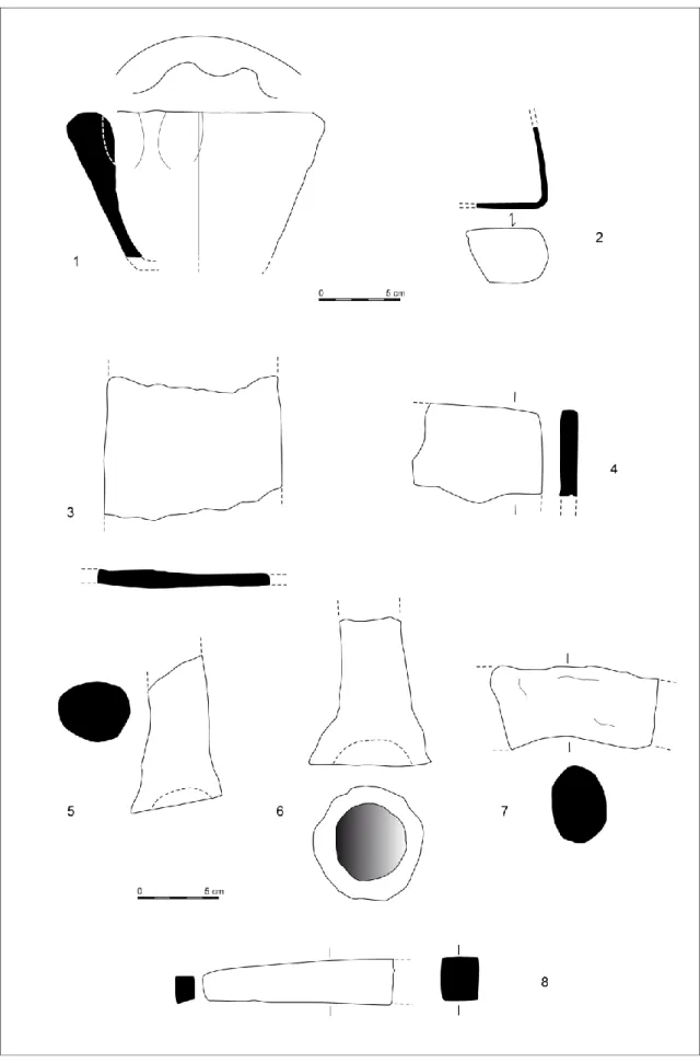 Figure 10 – Site de Cofreneau/Lomer à Pénestin, divers éléments de briquetages  (fouille O