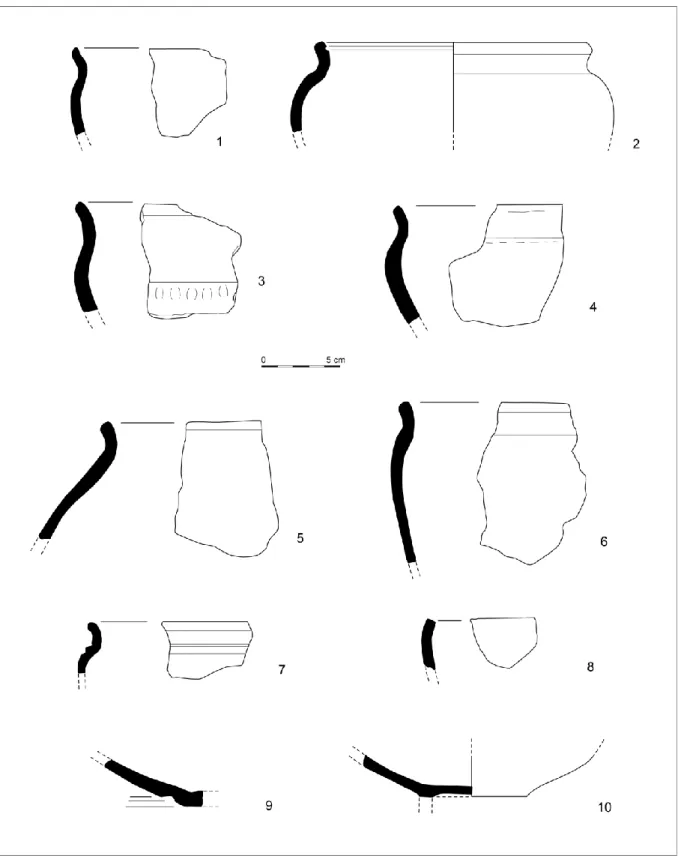 Figure 12 – Site de Cofreneau/Lomer à Pénestin, fragments de céramique domestique  (fouille O