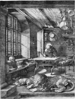 Figure 4. Représentation d’un lieu de vie  intime. Dürer, A. (1514). Saint Jérôme dans sa 