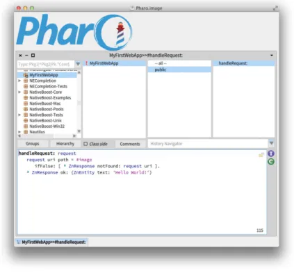 Figure 2.2: Deﬁning a ﬁrst version of the application.
