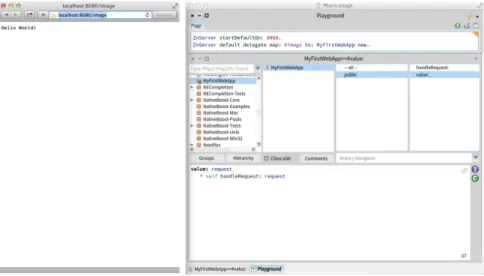 Figure 2.3: Your ﬁrst hello world Web app in action