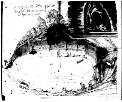 Figure 1. L'amphithéâtre de Béziers, d'après Anne de Rulman.