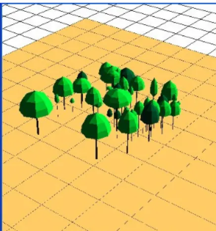 Figure 33: Tree bounding boxes render   Figure 34: Tree lollypop with profile render 