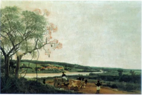 Figura 1: Frans Post. O carro de bois, 1638. Óleo sobre tela. 62 x 95 cm, Museu do Louvre, Paris.