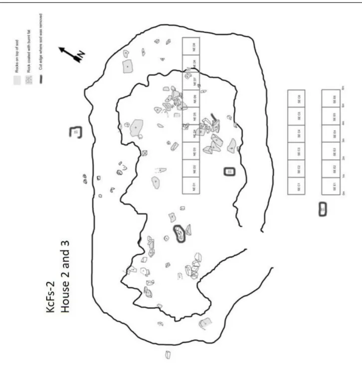 Figure 6 Maison 3 du site KcFs-2 (Institut culturel Avataq 2010A)