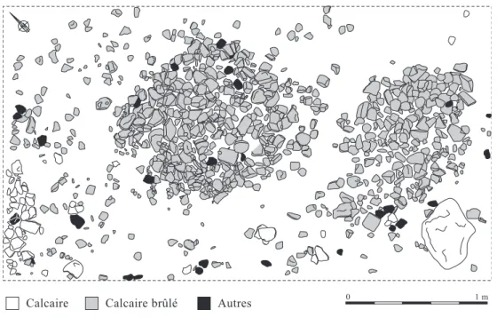 Figure 6 : L’Essart (Poitiers, Vienne). Plan de carrés fouillés en 2004 sur le secteur G 36, décapage 2  (DAO : Laurent Quesnel et Grégor Marchand)