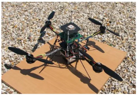 Fig. 1. Our home-built quadrotor: the “Quadricopter”.