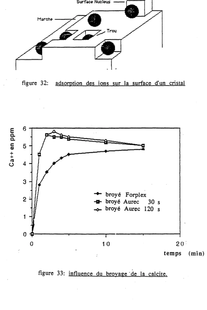 figure  32:  adsorption  des  Ions  sur  la  surface  d'un  cristal 