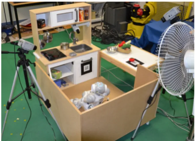 Fig. 6. Kitchen environment for the HUMABOT Challenge.