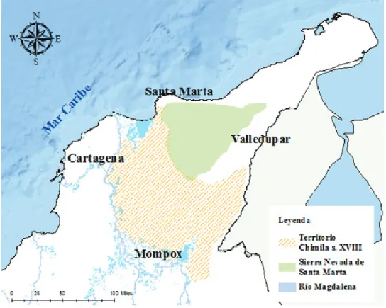 Figura 1. ubicación de los Chimila