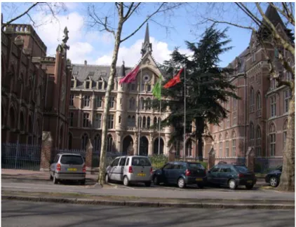 Illustration 2: Faculté Catholique à Lille en centre ville. Architecture inspirée des campus universitaires anglo-saxons 