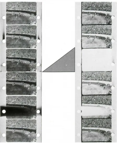 Figure 3: Exemple de retrait d'un photogramme affecté par l'arrêt-manivelle. 